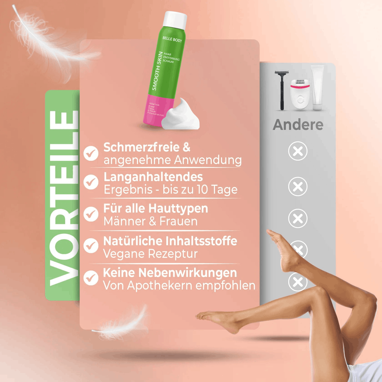 3x Belle Body hair removal